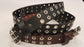 Leather Belt Double Hole With Nickel Plate Buckle and Grommets 1 1/4" Wide