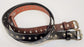 Leather Belt With Nickel Plate Buckle and Grommets 1 1/4" Wide