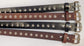 Leather Belt With Nickel Plate Buckle and Grommets 1 1/2" Wide