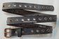 Leather Belt With Antique Copper Buckle and Grommets 1 1/4" Wide