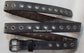 Leather Belt With Antique Nickel Buckle and Grommets 1 1/2" Wide