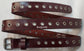 Leather Belt With Antique Nickel Buckle and Grommets 1 1/2" Wide