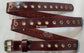 Leather Belt With Antique Brass Buckle and Grommets 1 1/2" Wide