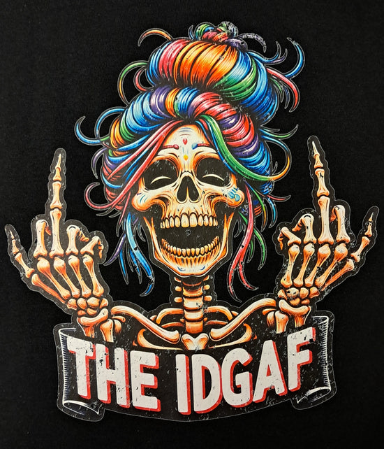 Short Sleeve T-Shirt - The IDGAF Middle Finger Lady