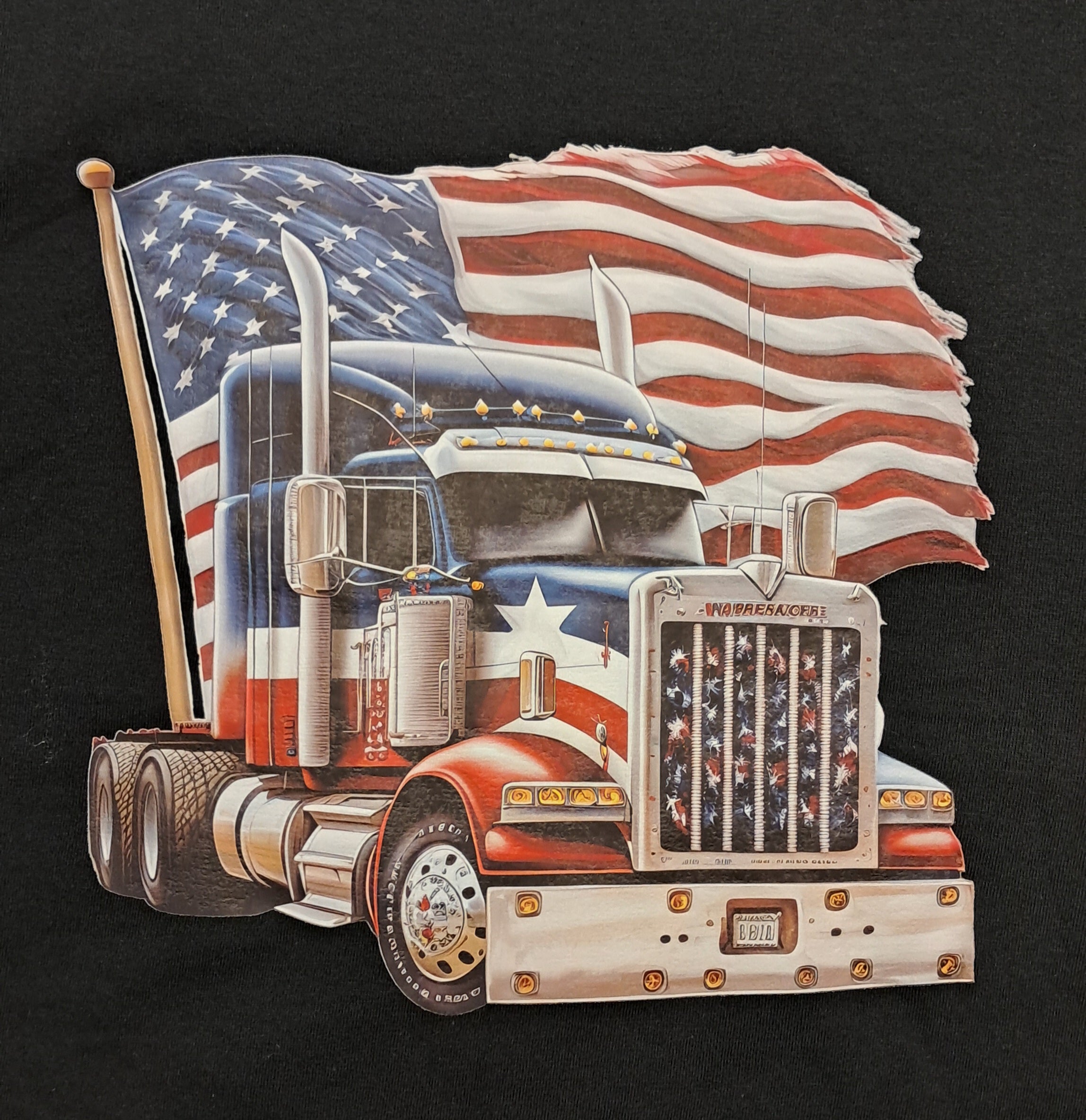Short Sleeve T-Shirt - American Trucker Flag