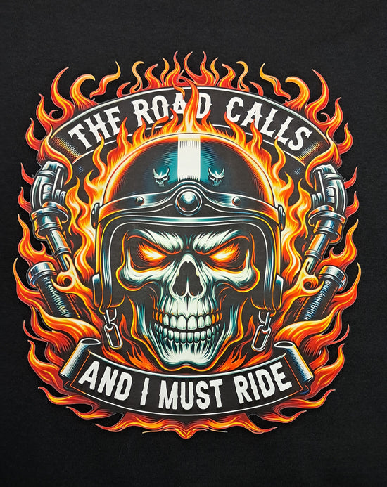 Short Sleeve T-Shirt - The Road Calls And I Must Ride