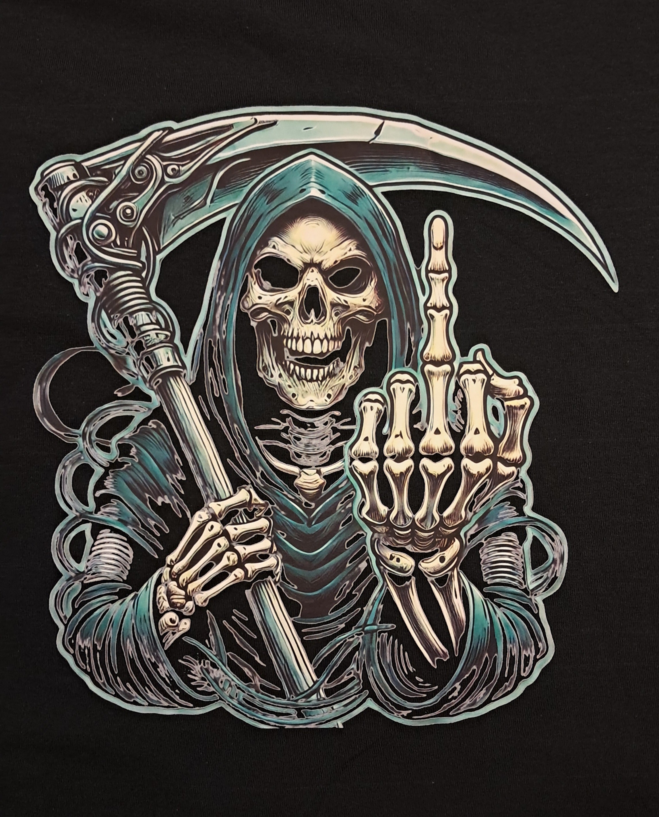 Short Sleeve T-Shirt -  Reaper Middle Finger