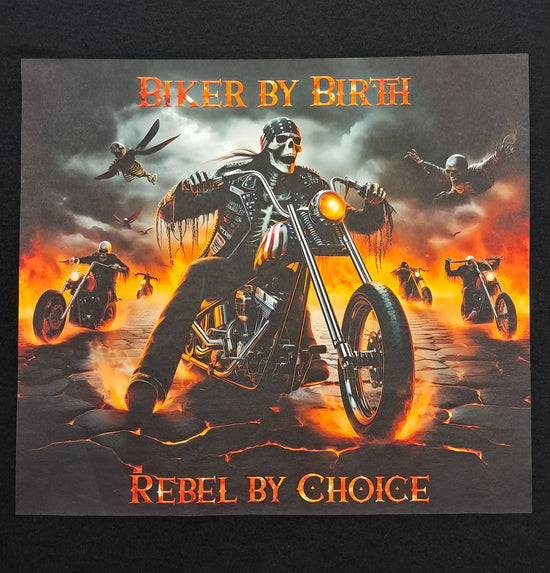 Short Sleeve T-Shirt -  Biker by birth rebel by choice