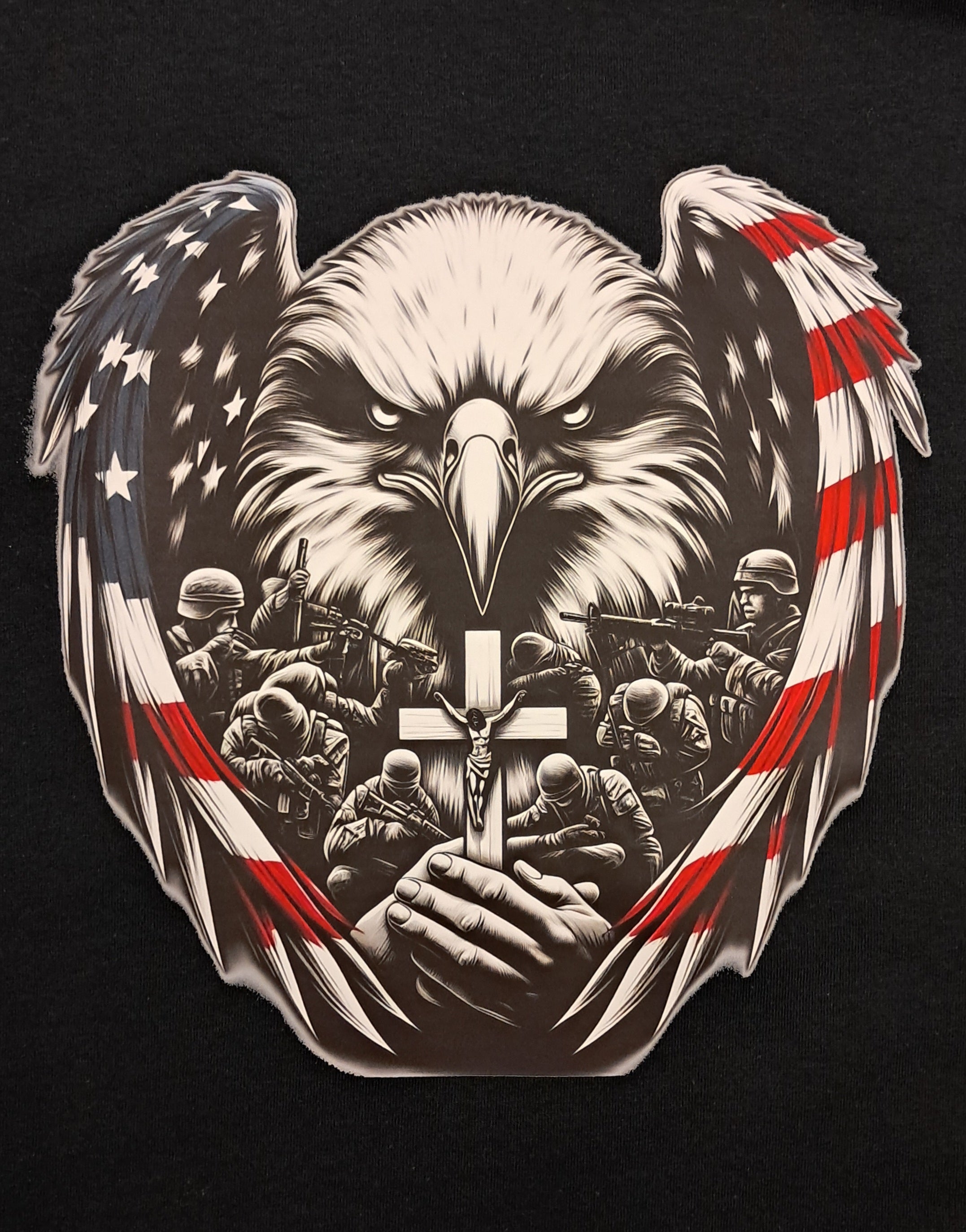 Short Sleeve T-Shirt - Military Flag Cross