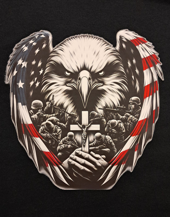 Short Sleeve T-Shirt - Military Flag Cross