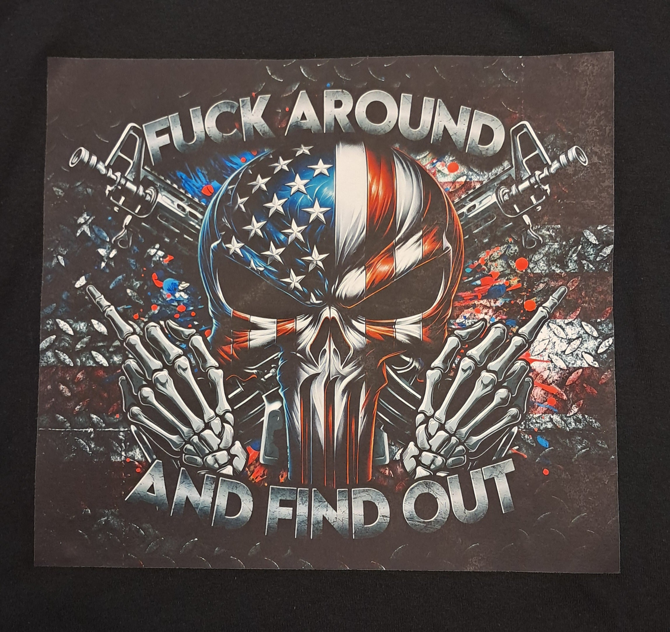 Short Sleeve T-Shirt - FAFO Flag Skull