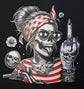 Short Sleeve T-Shirt -Biker Mom Middle Finger
