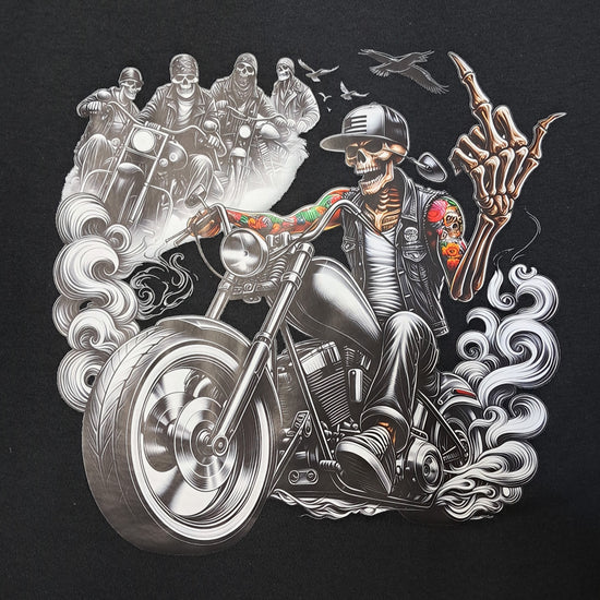 Short Sleeve T-Shirt -Biker Gang 2 Middle Finger