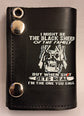 Leather Chain Wallet - I Might Be The Black Sheep Of The Family But When Shit Gets Real I&