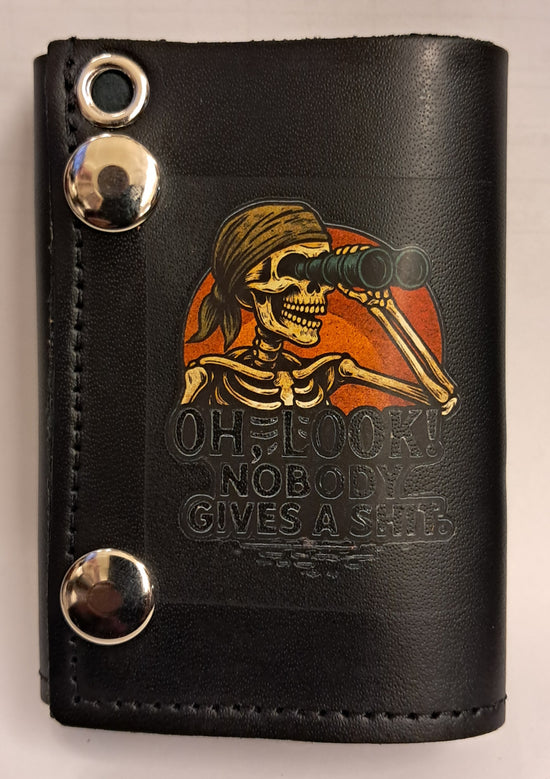 Leather Chain Wallet - Oh Look Nobody Gives A Shit