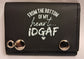 Leather Chain Wallet - From The Bottom Of My Heart IDGAF