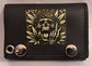 Leather Chain Wallet - Weed Skull Middle Finger