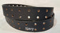 Plain Leather Belt Double Hole 1 1/2" Wide Antique Copper Hardware