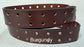 Plain Leather Belt Double Hole 1 1/2" Wide Antique Copper Hardware
