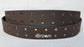 Plain Leather Belt Double Hole 1 1/2" Wide Antique Copper Hardware