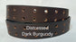 Plain Leather Belt Double Hole 1 1/2" Wide Antique Copper Hardware