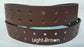 Plain Leather Belt Double Hole 1 1/2" Wide Antique Copper Hardware