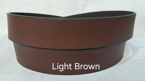 Plain Leather Belt 1 1/2" Wide Antique Copper Hardware