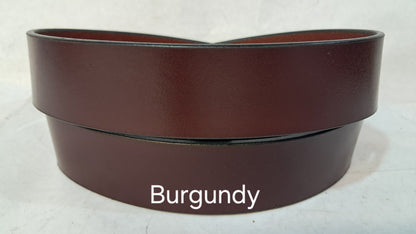 Plain Leather Belt 1 1/2" Wide Antique Copper Hardware