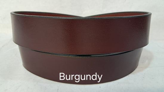 Plain Leather Belt 1 1/2" Wide Brass plate Hardware