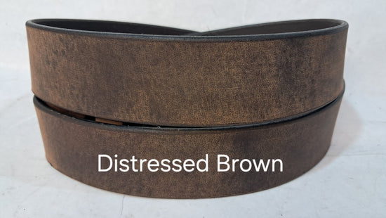 Plain Leather Belt 1 1/2" Wide Black plate Hardware