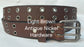 Leather Belt Double Hole With Antique Nickel Buckle and Grommets 1 1/4" Wide