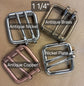 Plain Leather Belt Double Hole 1 1/4" Wide Nickel Plate Hardware