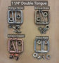 Plain Leather Belt Double Hole 1 1/4" Wide Nickel Plate Hardware