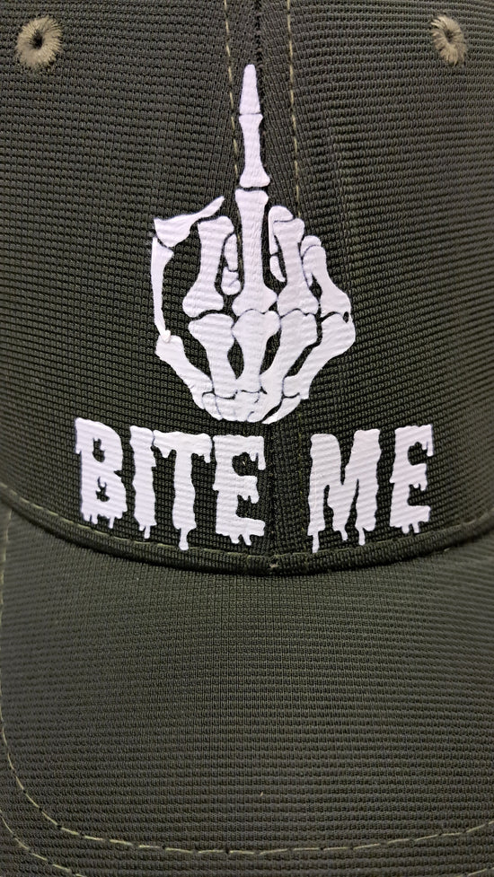 Baseball Hat - Bite Me Middle Finger