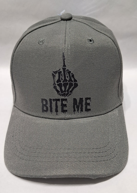 Baseball Hat - Bite Me Middle Finger