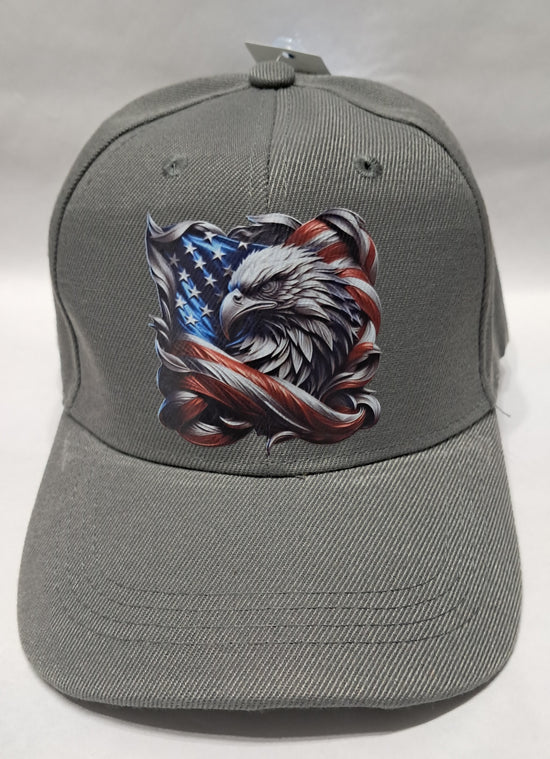 Baseball Hat - Eagle Head U.S.Flag