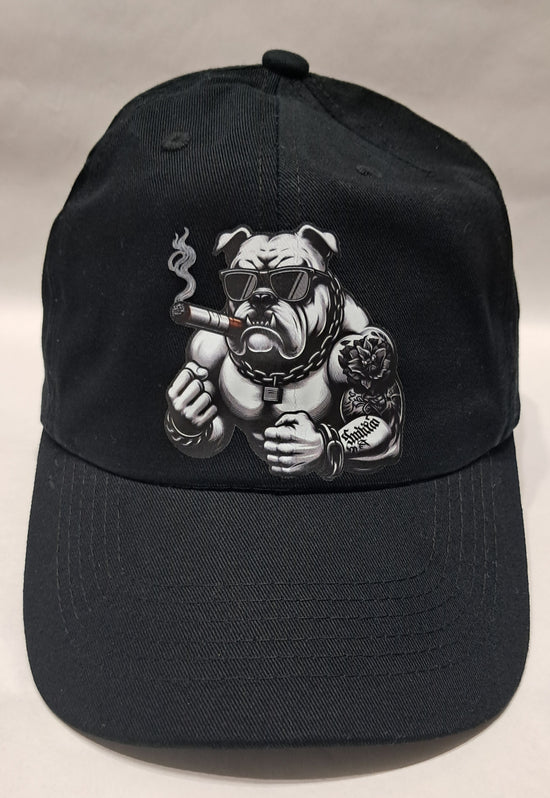 Baseball Hat - Hip Hop Bull Dog With A Cigar