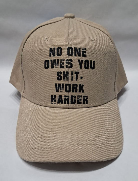 Baseball Hat - No One Owes You Shit. Work Harder