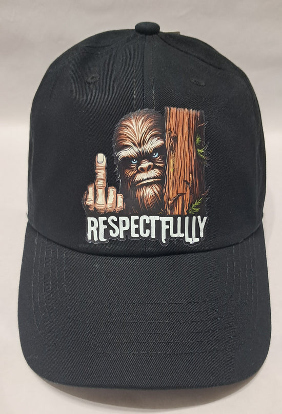 Baseball Hat - Big Foot - Respectfully Middle Finger