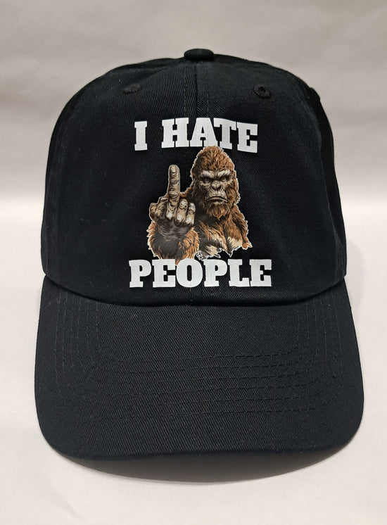 Baseball Hat - Big Foot Middle Finger I Hate People