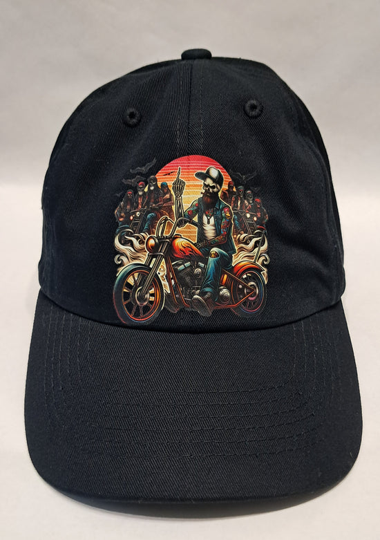 Baseball Hat - Biker Motorcycle Middle Finger