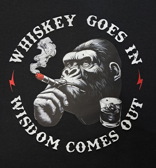 Short Sleeve T-Shirt - Whiskey Goes In Wisdom Comes Out