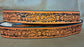 Embossed Leather Belt 1 1/2" Acorn & Leaf
