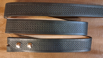 Embossed Leather Belt 1 1/2" Celtic 3
