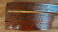 Embossed Leather Belt 1 1/2" Horse Head Floral Western