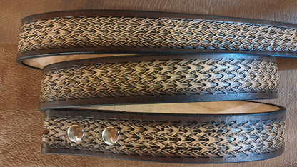 Embossed Leather Belt 1 1/2" Triweave 2 - 2 TC