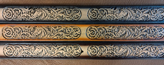 Embossed Leather Belt 1 1/2" Western Horse Head Floral 2 - 2 TC