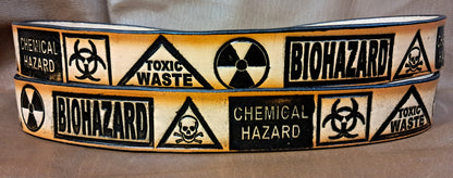Embossed Leather Belt 1 1/2" Biohazard 2TC