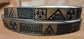 Embossed Leather Belt 1 1/2" Biohazard