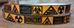 Embossed Leather Belt 1 1/2" Biohazard